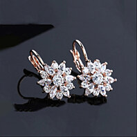 Snowflowers Lovely Drop Earrings In 3 Tones Vista Shops