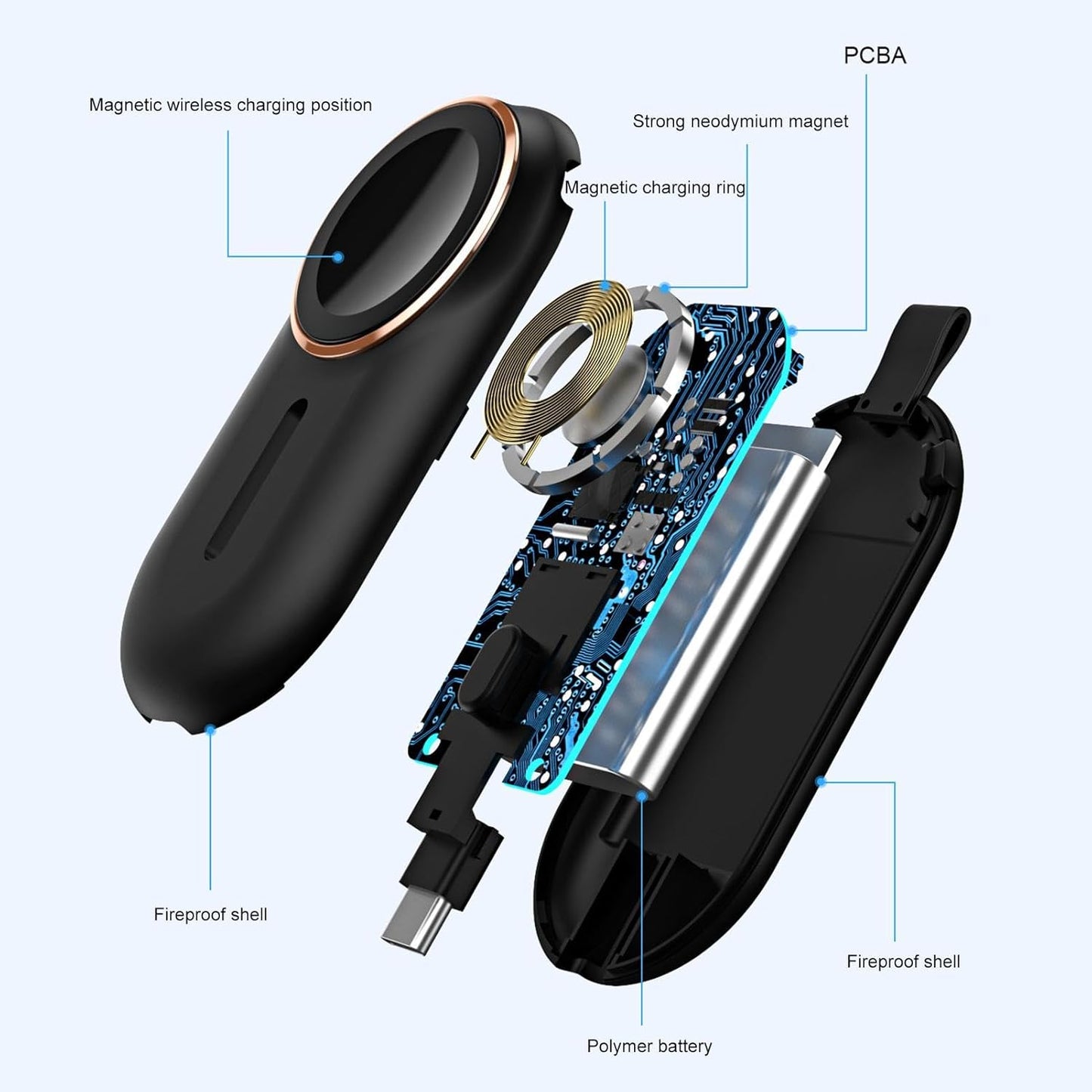 CHARGE FOB Power Bank 2 In 1 Portable Magnetic Charger Vista Shops