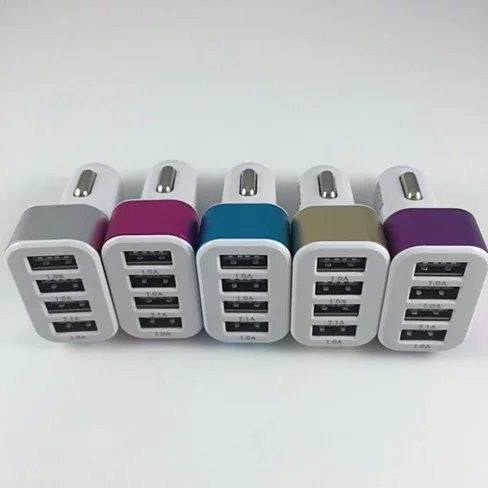 QUAD PORTS USB Car Adapter and Charger Vista Shops