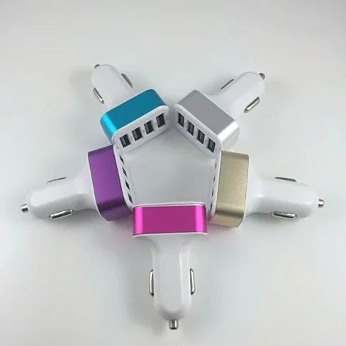 QUAD PORTS USB Car Adapter and Charger Vista Shops