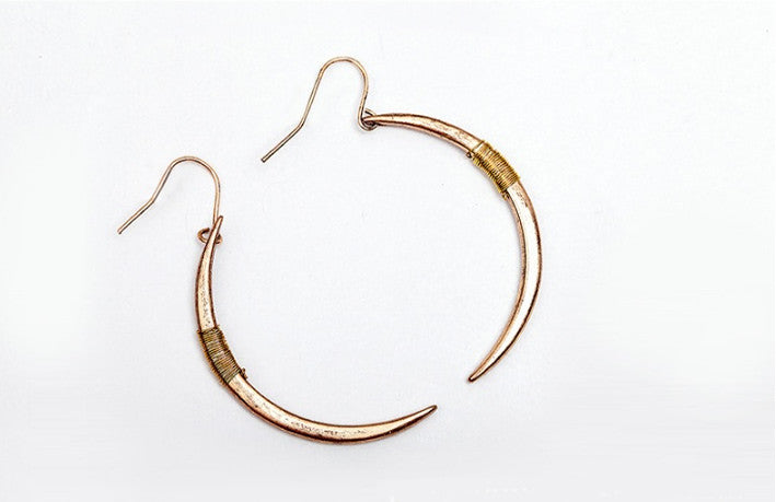 Crescent Moon Earrings In Gold And Silver Plating Vista Shops