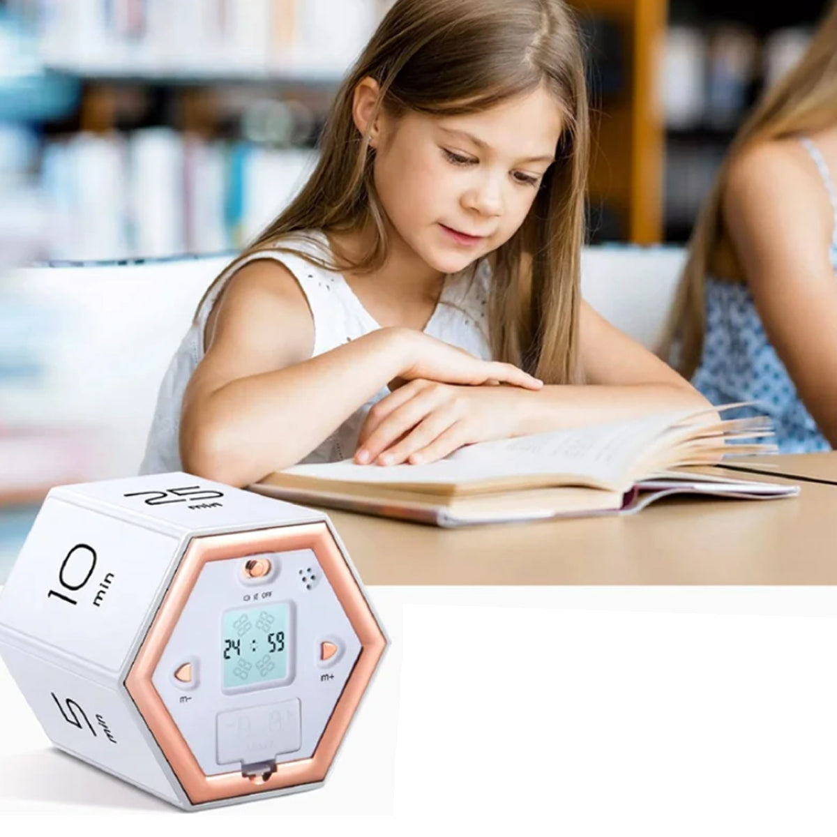 TimeFlip Pro Magnetic Hexagon Multifunctional Spot Timer For Self-discipline Vista Shops
