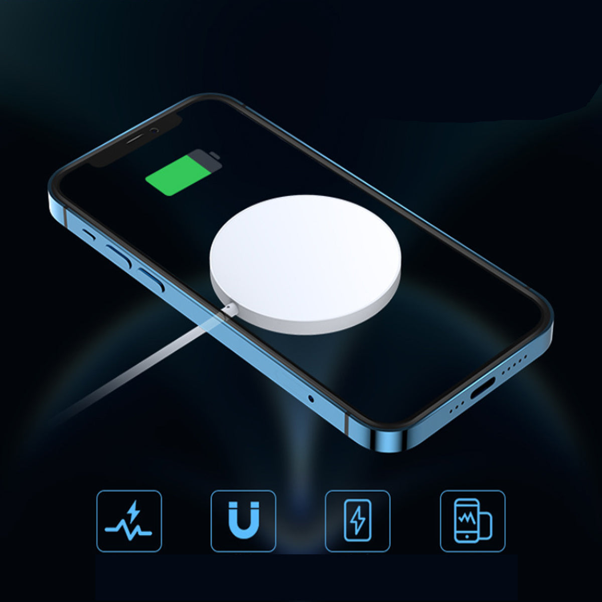 The Missing Magnetic Wireless Charger for iPhone 12 Vista Shops