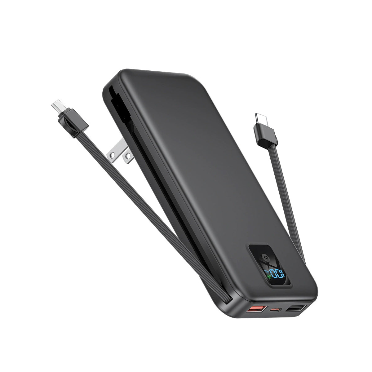 Power House 3-in-1 Fast And Foldable Wireless Power Bank With AC Plug Vista Shops