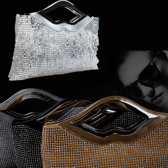 Big Lips Banquet Clutch In 4 Shiny And Matt Colors Vista Shops