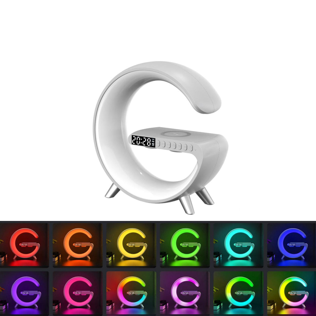 Mooncave Light Wireless Charger And Speaker With Clock Vista Shops