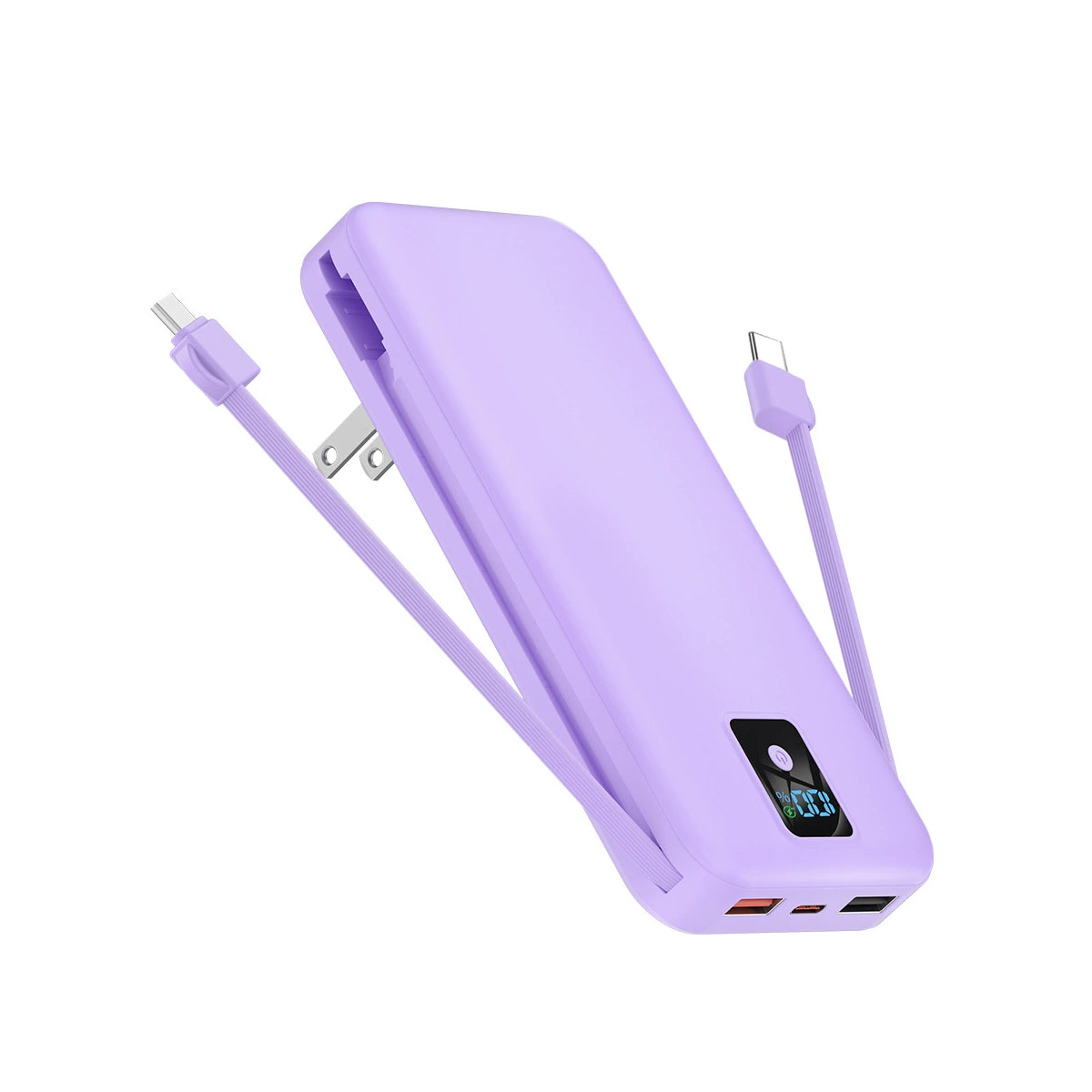 Power House 3-in-1 Fast And Foldable Wireless Power Bank With AC Plug Vista Shops