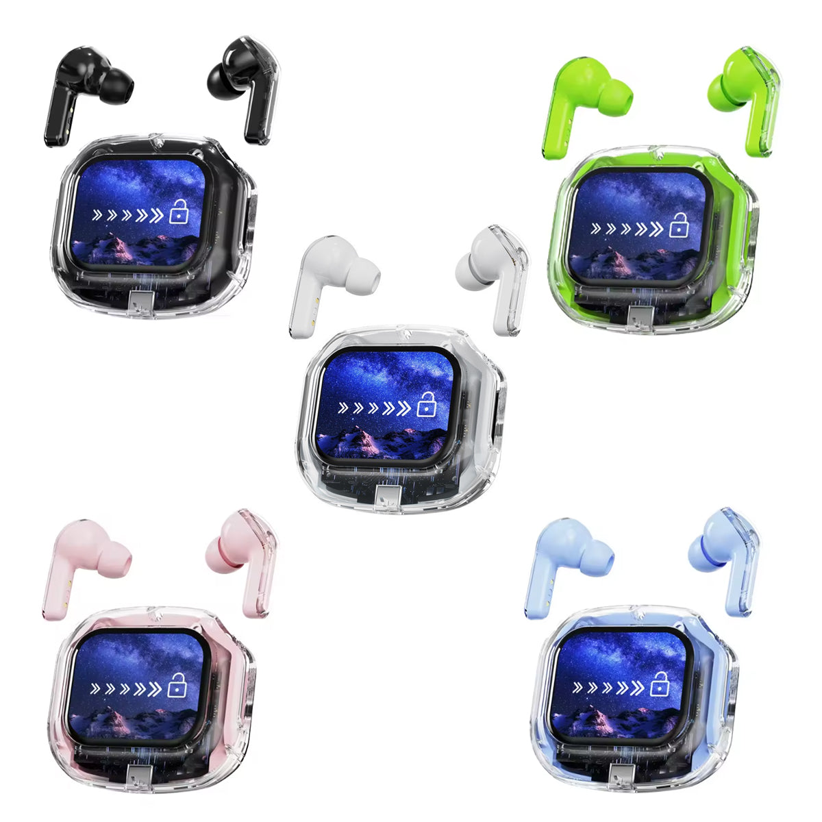 Clear Sound Meets Glassy Screen Futuristic Wireless Bluetooth Headphones Vista Shops