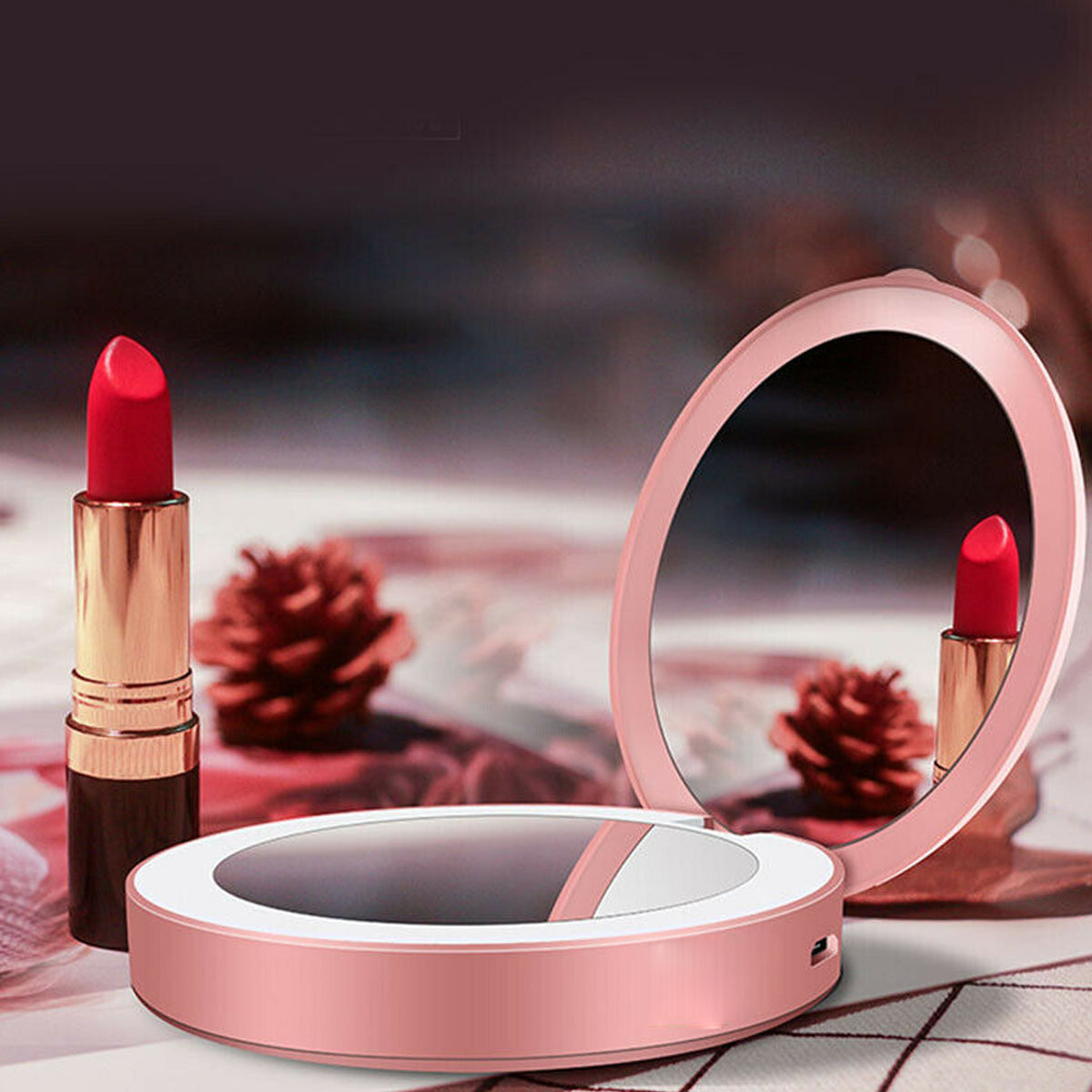 Compact Mirror With Portable Phone Charger Vista Shops