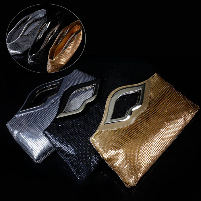 Big Lips Banquet Clutch In 4 Shiny And Matt Colors Vista Shops