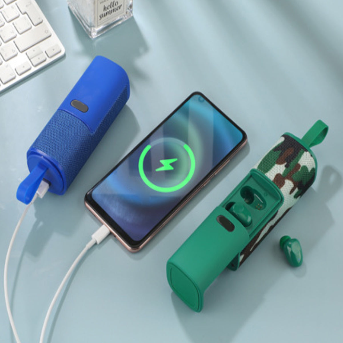 Triple Win 3 IN 1 Compact Size Earphone, Speaker And Power Bank Vista Shops