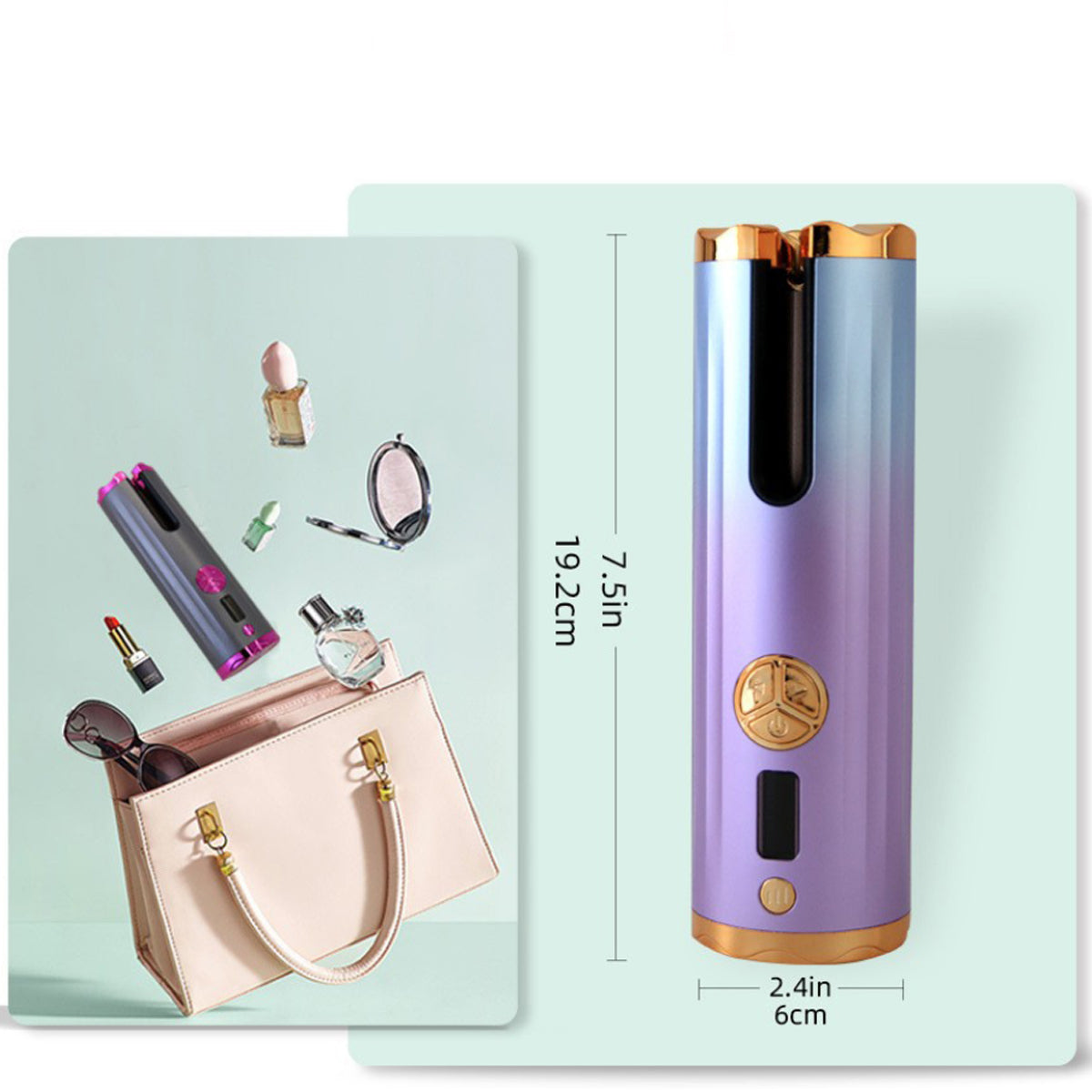 Smooth Waves Auto Cordless Portable Curling Iron Vista Shops