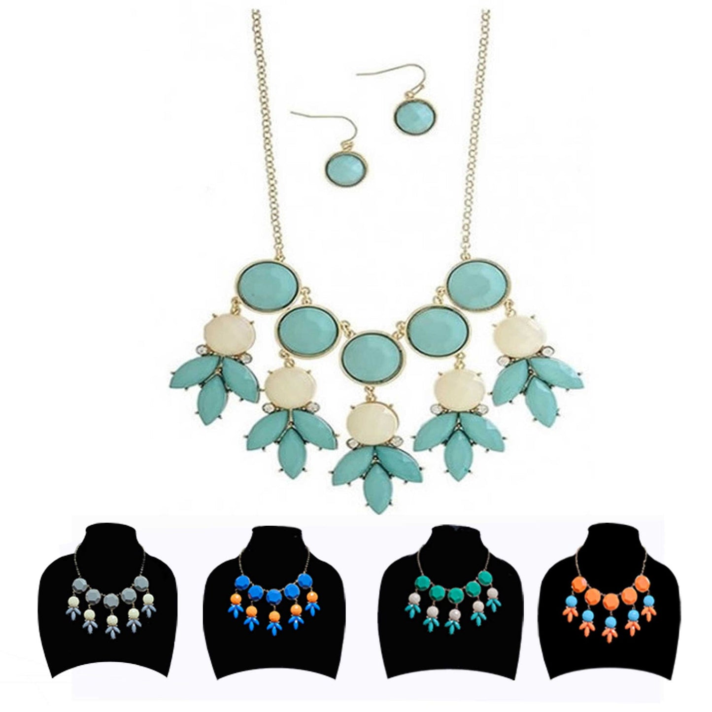 Bubble Drizzle ..Necklace And Earrings Set.. SHOPS