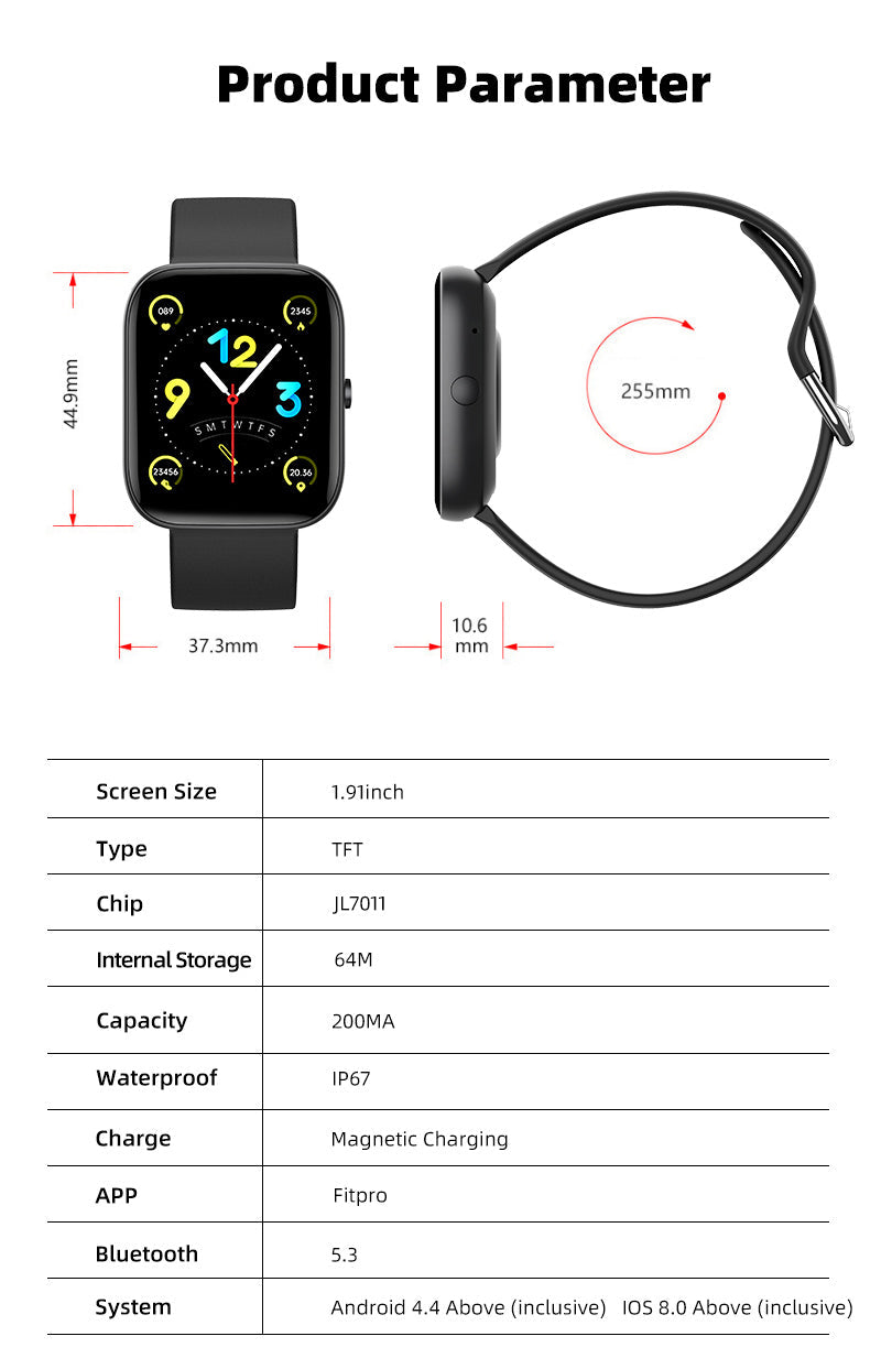 PRO FIT SOLO New Light Weight Health And Fitness Watch Vista Shops