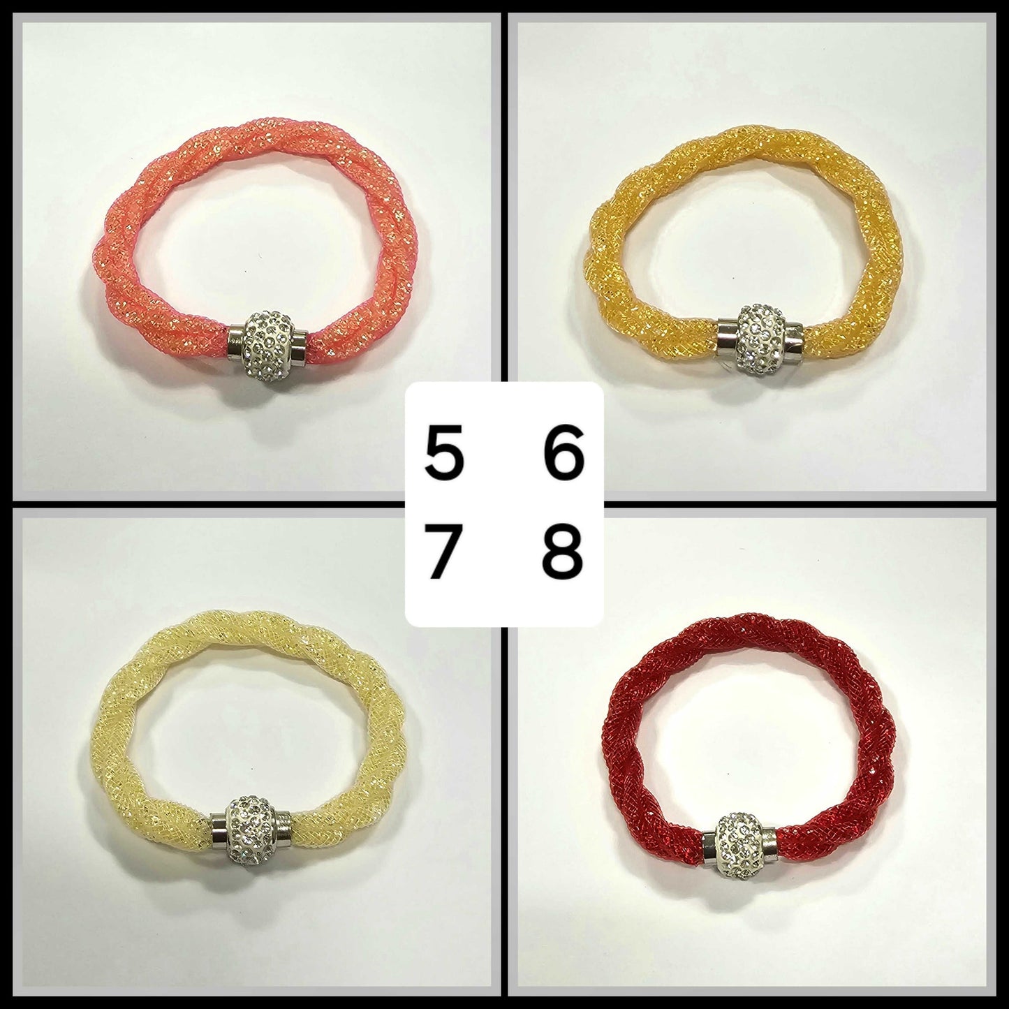 Rope Bracelet a Wire Mesh with Tiny Crystal loaded to form a Halo SHOPS