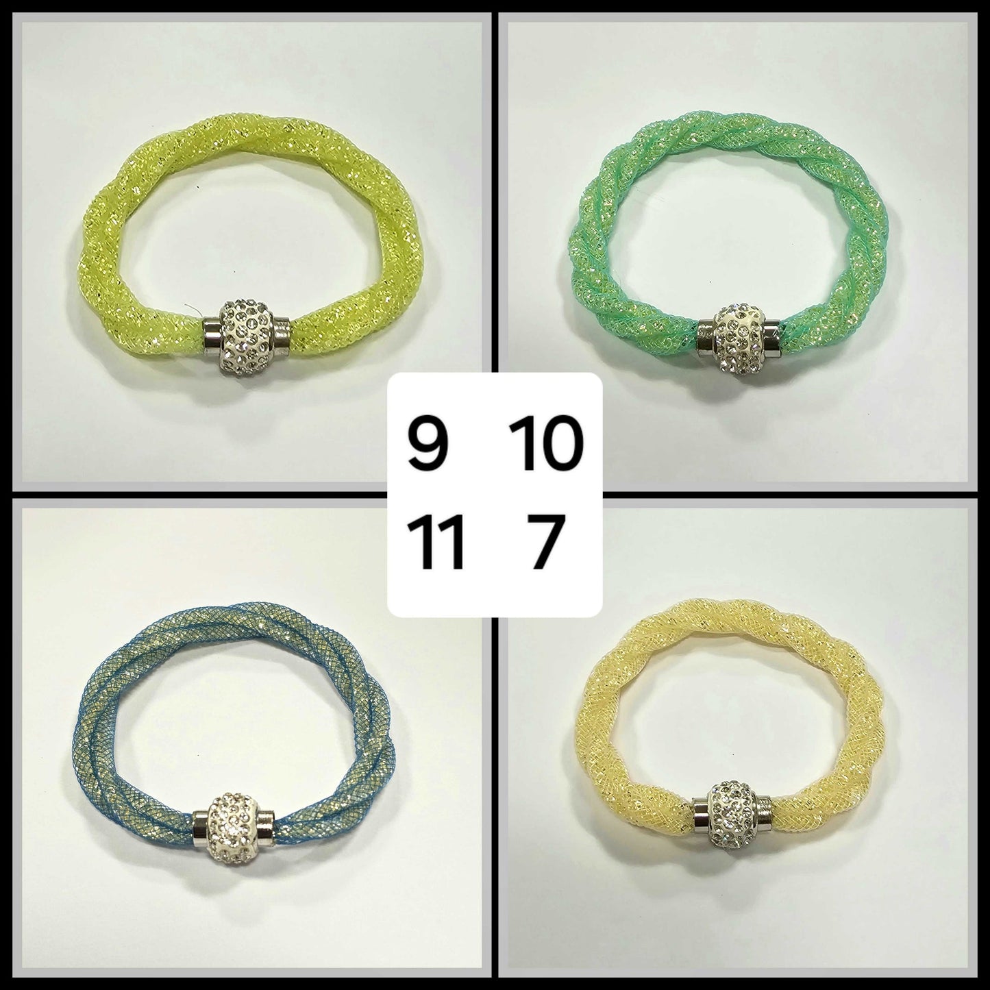 Rope Bracelet a Wire Mesh with Tiny Crystal loaded to form a Halo SHOPS