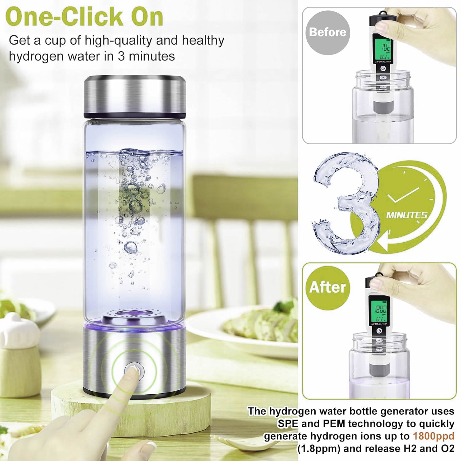 Aquaala Hydrogen Infuser Water Bottle The Ultimate Health Companion Vista Shops