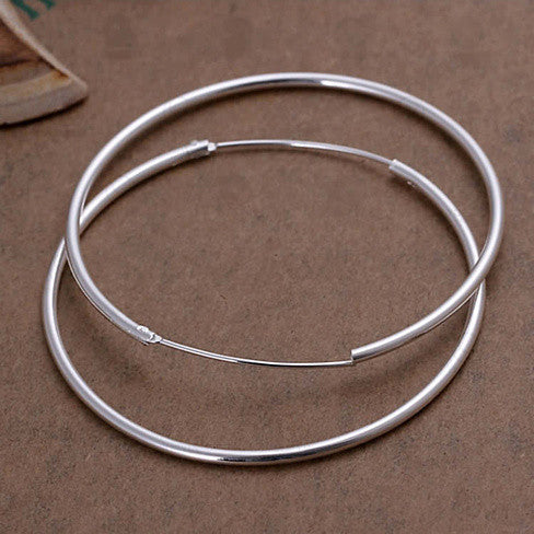 Hulamina Hoops 925 Sterling Silver Earrings Vista Shops