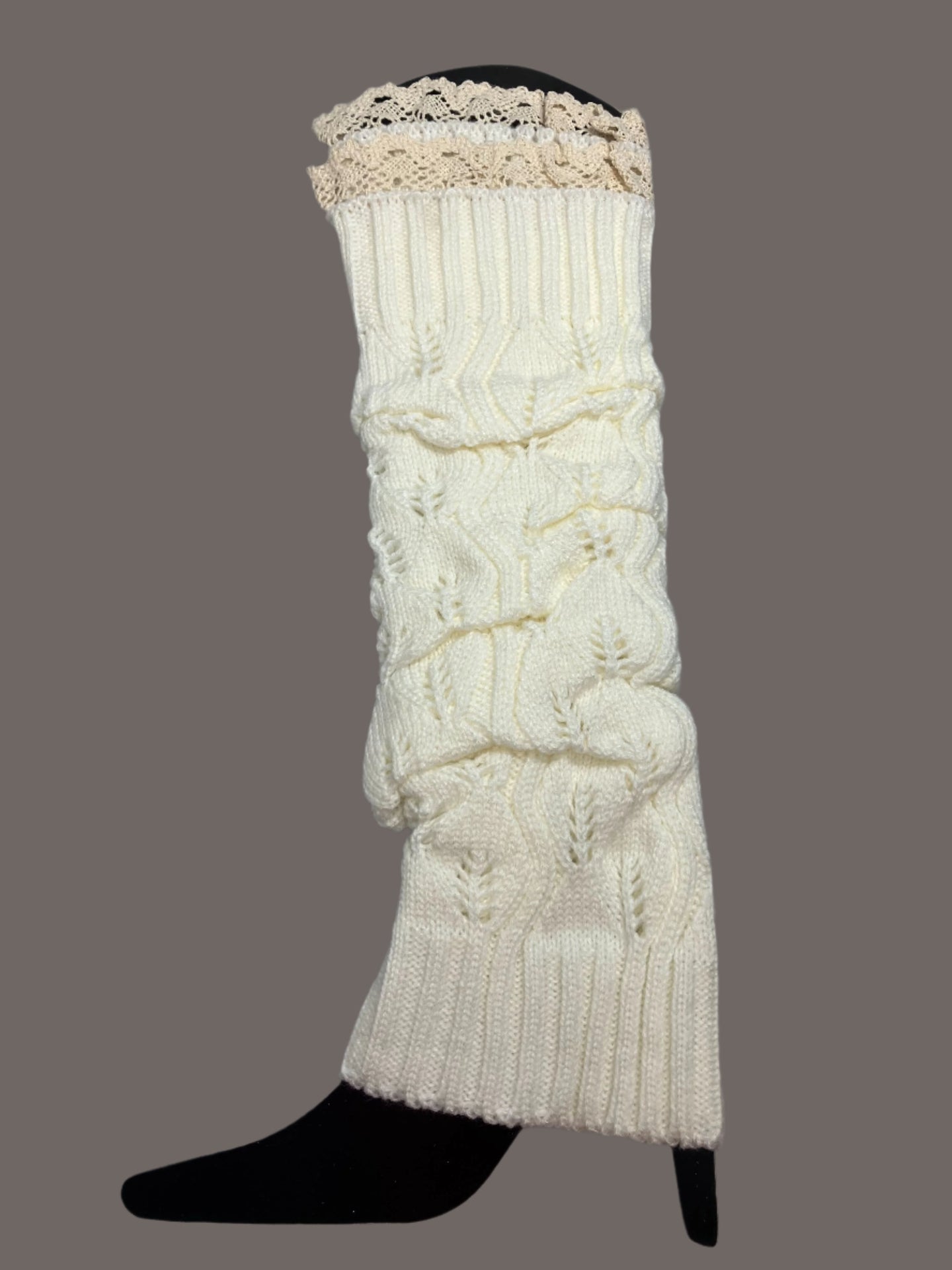 Lovely And Lacy Long Cable Knit Boot Socks Vista Shops