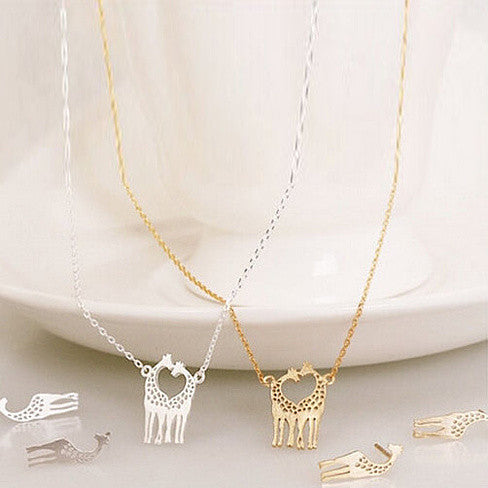 LOVE IS TALL Giraffe Love Necklace And Earrings Set of 3 Vista Shops