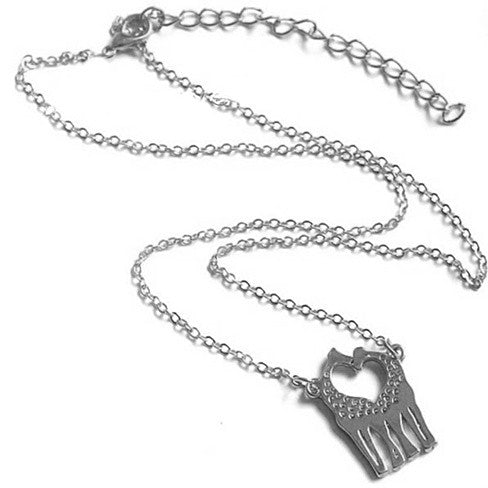 LOVE IS TALL Giraffe Love Necklace And Earrings Set of 3 Vista Shops