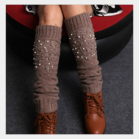 Miss Pearly Legs Leg Warmers With Pearls And Crystals Vista Shops