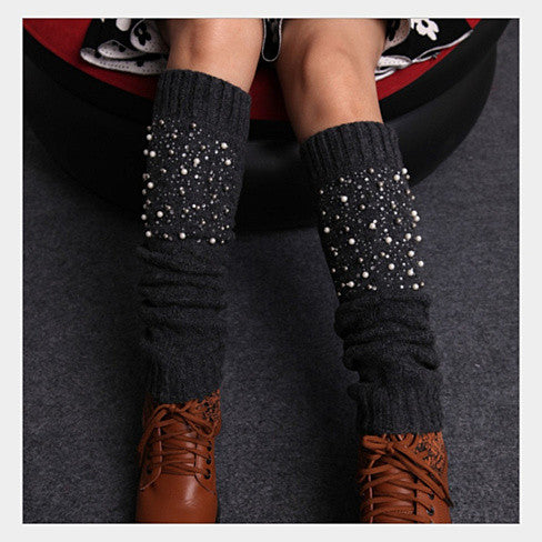 Miss Pearly Legs Leg Warmers With Pearls And Crystals Vista Shops