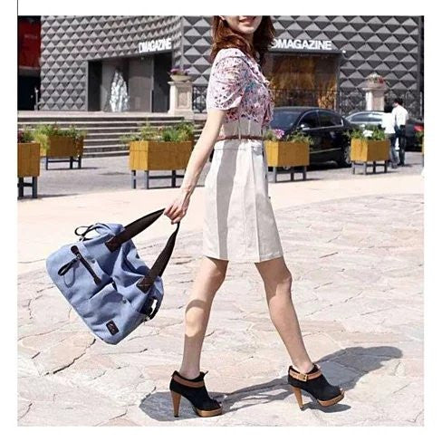 The Uptown Journey Canvas Hand Bag With FREE RFID BLOCKER WALLET Vista Shops