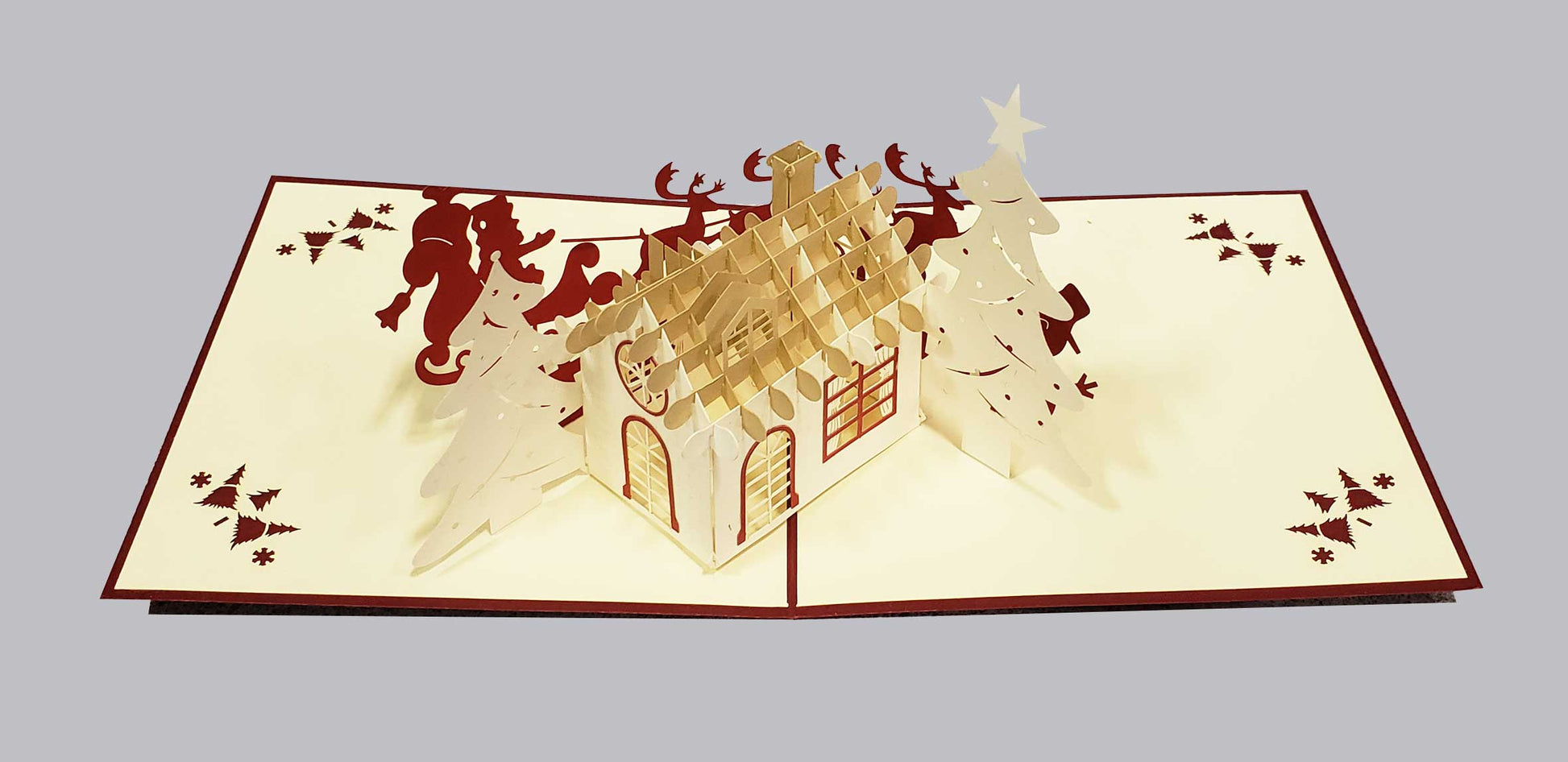 3D White Christmas Greeting card Vista Shops