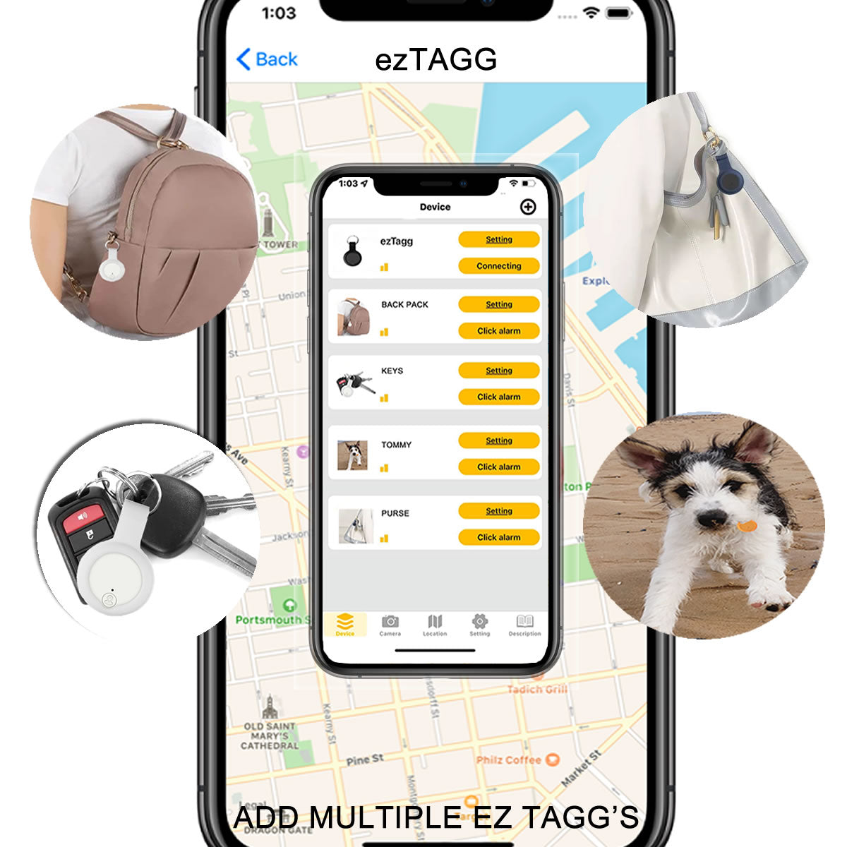 EZ Tagg Anti Lost Device 2/Pack Vista Shops