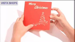 3D Christmas Tree Greeting Cards Memories Treasured Forever Vista Shops