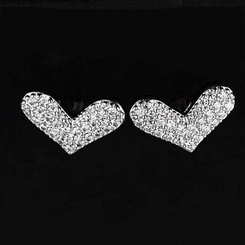 Heart Beats  The Pave Heart Earrings Vista Shops