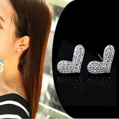 Heart Beats  The Pave Heart Earrings Vista Shops