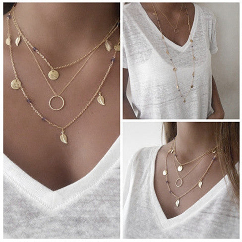 Live Laugh Love Layered Necklace Vista Shops