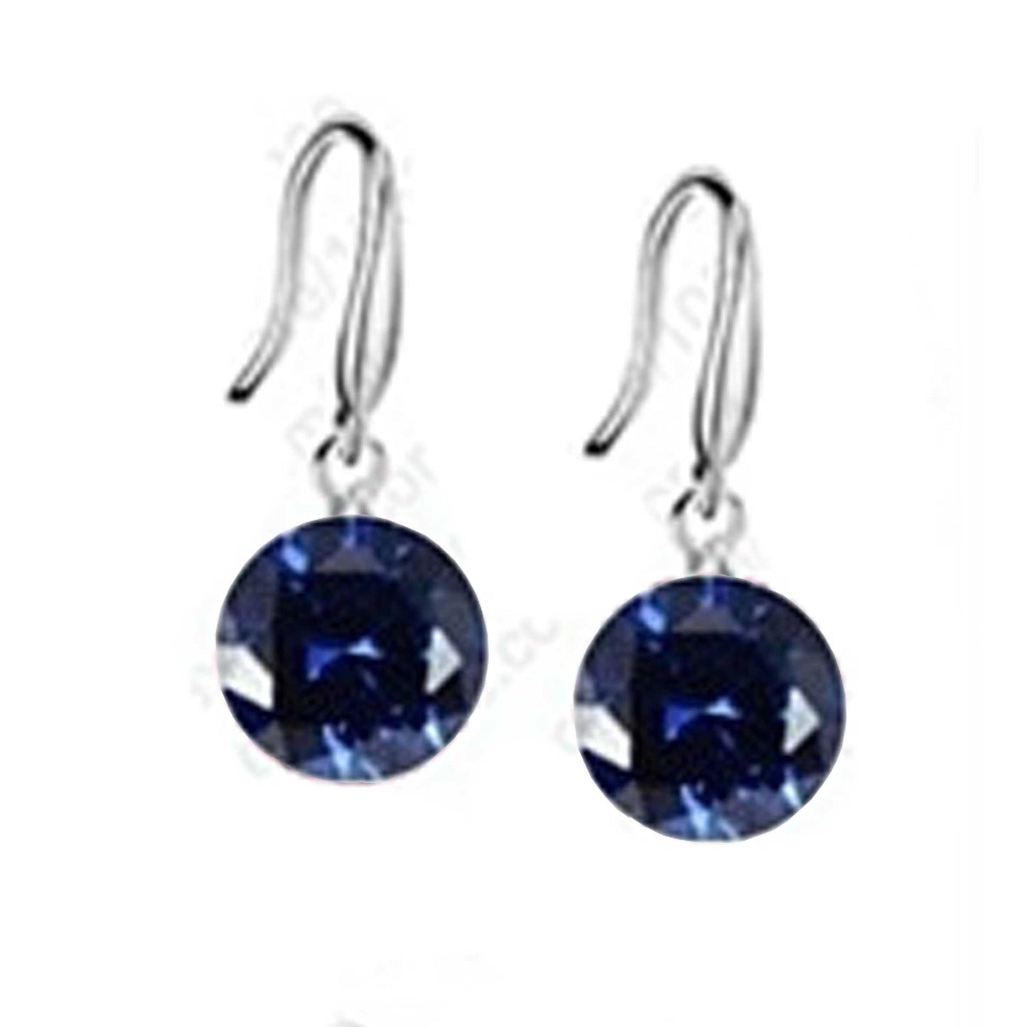 Colorful Diamond in the Sky - Drilled Crystal Diamond in S/M/L on a 925 Sterling Silver hook earrings SHOPS