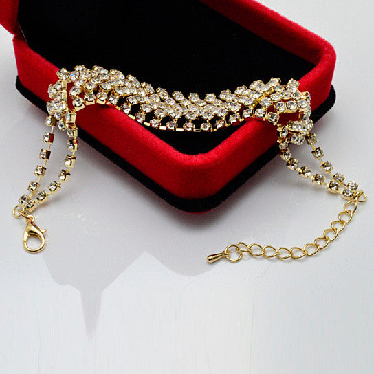 Brocade Bracelet Crystal Chevron Design In Vintage Look Vista Shops