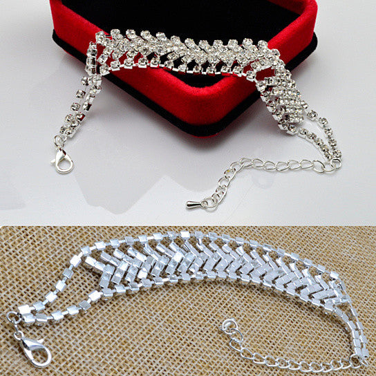 Brocade Bracelet Crystal Chevron Design In Vintage Look Vista Shops