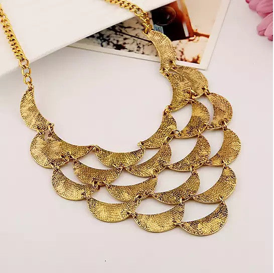 Many Moons Crescent Necklace With Antique Finish Vista Shops