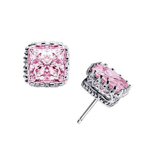 Royal Crown Earrings in Princess Cut Stones Vista Shops