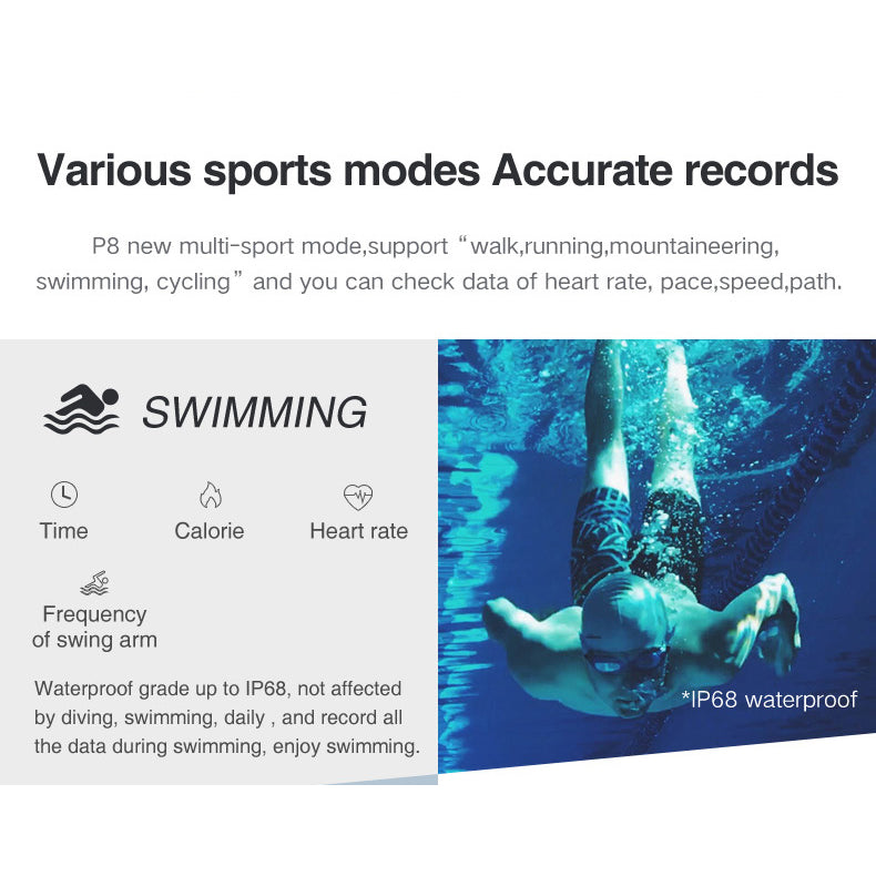 Smart Fit Sporty Fitness Tracker and Waterproof Swimmers Watch Vista Shops