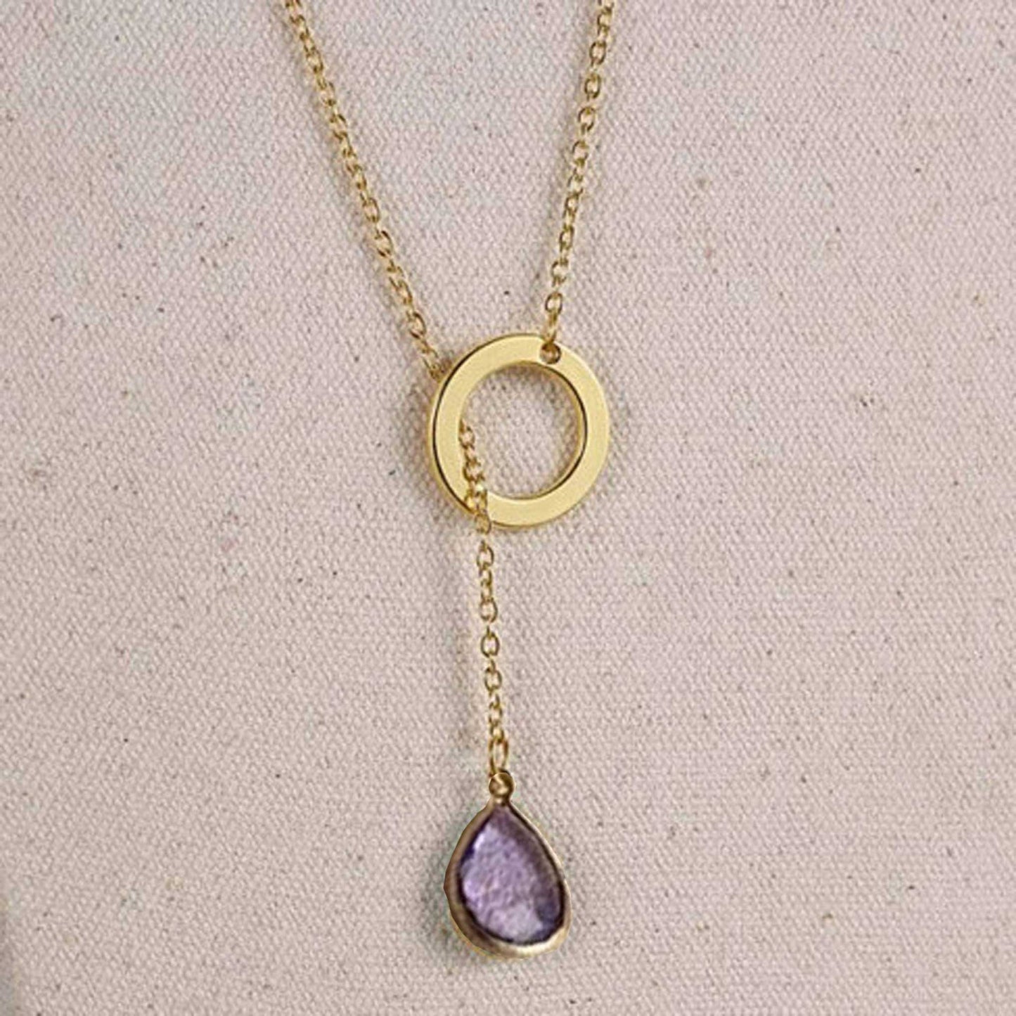 Lucky Luminous Crystal Lariat style Necklace SHOPS