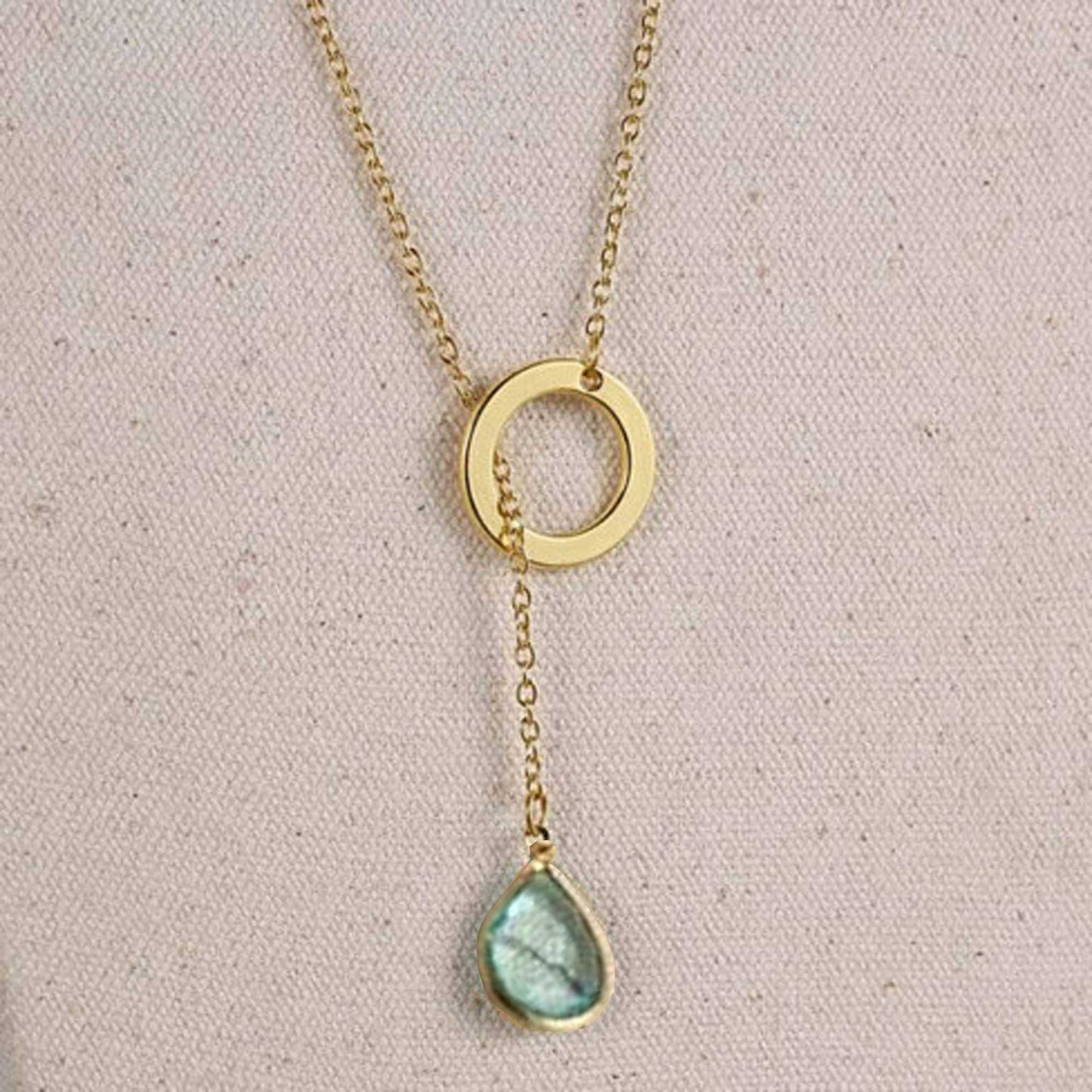 Lucky Luminous Crystal Lariat style Necklace SHOPS