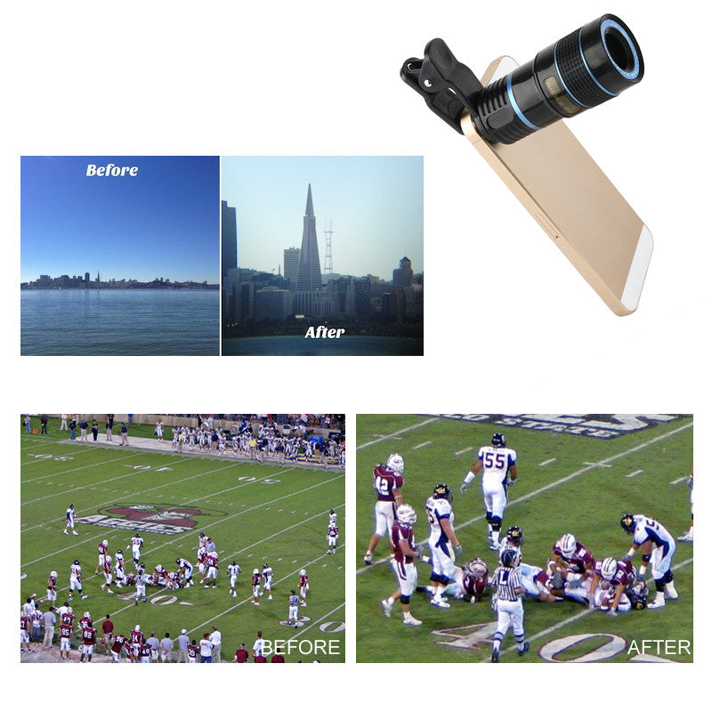 Telephoto PRO Clear Image Lens Zooms 8 times closer! For all Smart Phones & Tablets with Camera Vista Shops