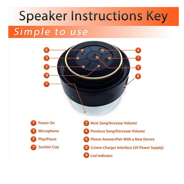 Let it Rain - The Bluetooth Waterproof Speaker & Phone Answerer Vista Shops